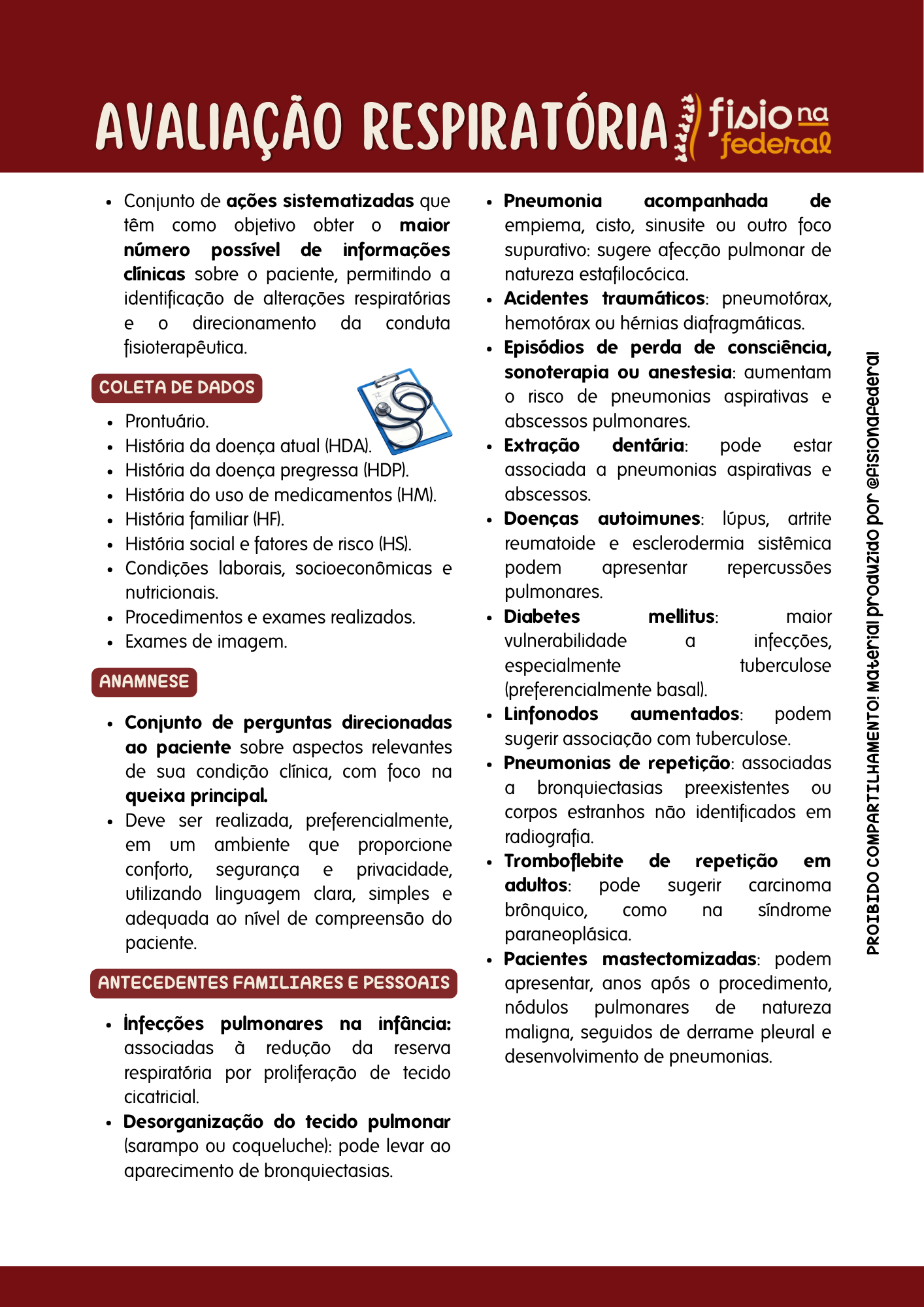 Página interna — Avaliação Respiratória